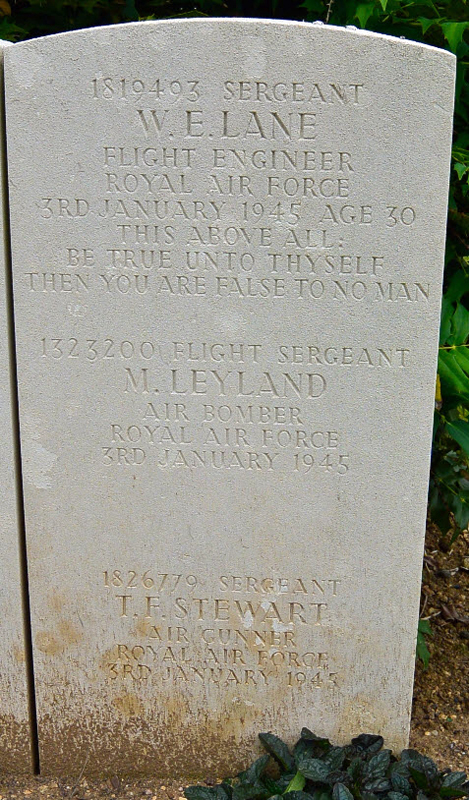 Sgt William Edmund Lane<br/><br /><br />died January 3rd, 1945